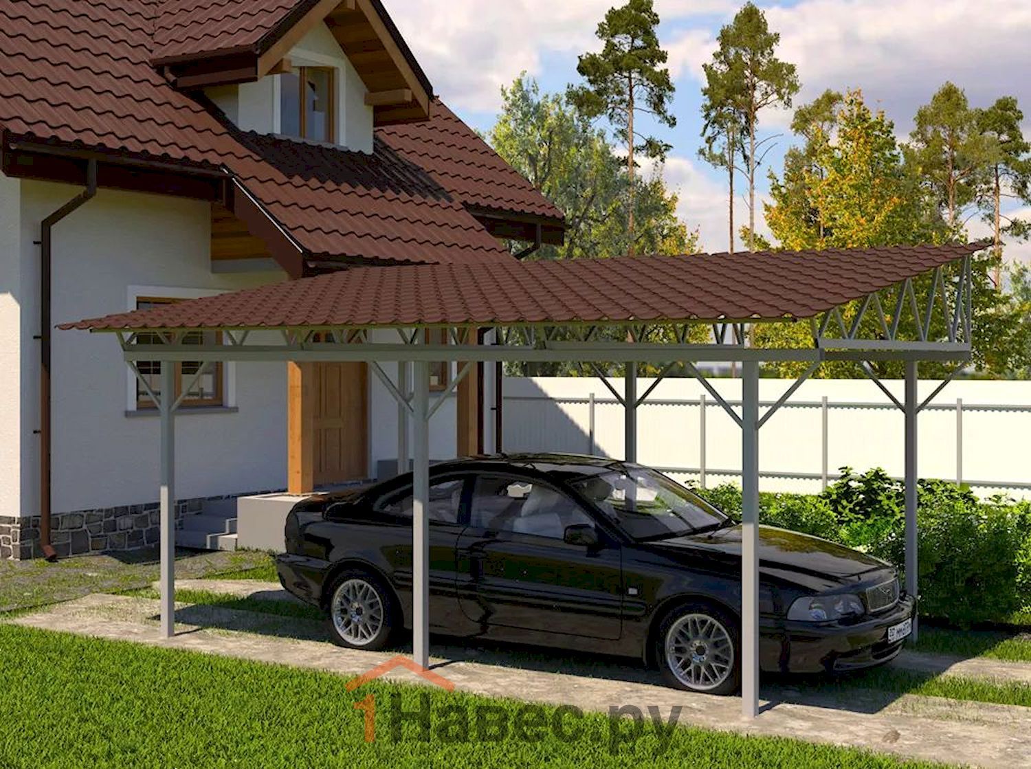 Навес из поликарбоната